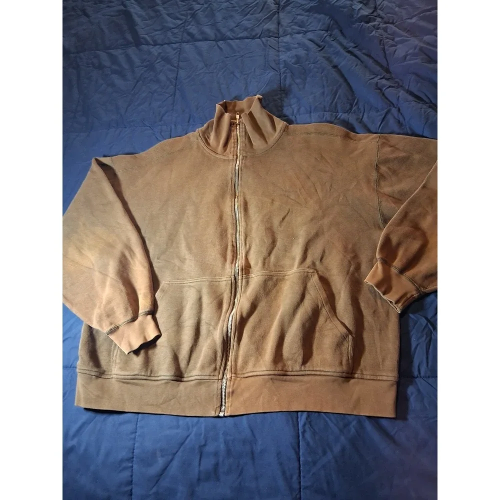 Banana Republic Civilian‎ Reserves Men's Brown Zip-Up Sweater Size L Vintage 90s